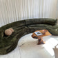 - Bespoke Large Chenille Curved Modular Sofa