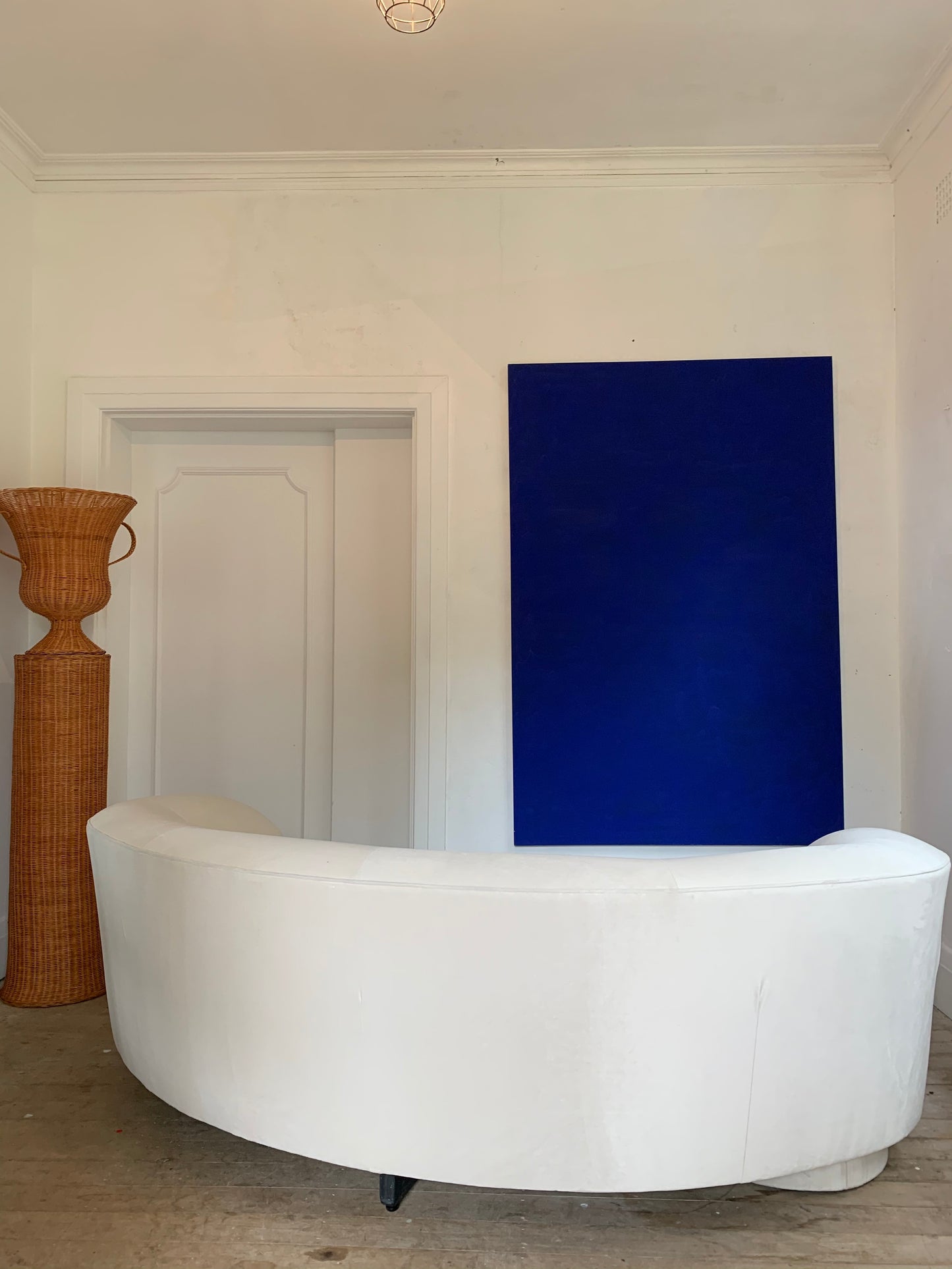 Stunning Velvet Curved Sofa