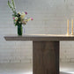 Brutalist Travertine Hall table