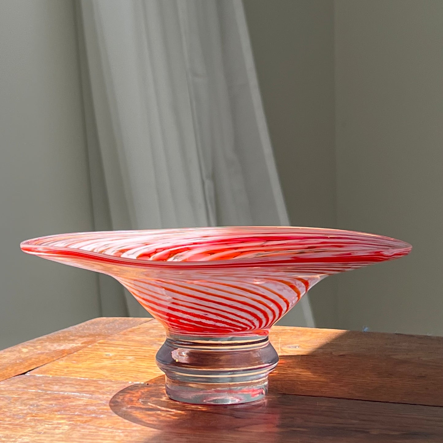 Vintage Swirly Murano Fruit Bowl, Italy