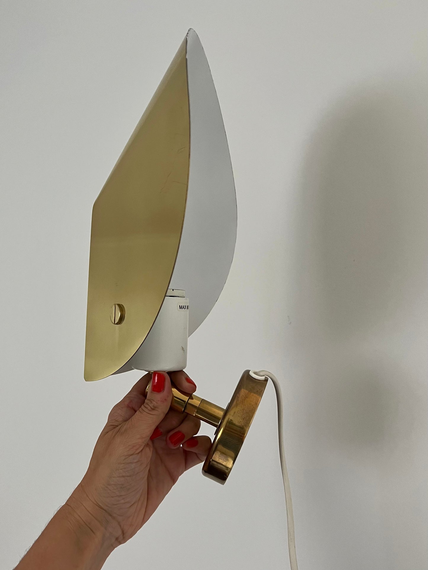 Pair of Vintage Brass Sconces by Aneta, Sweden