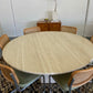 Large Vintage Circular 6-8 Seater Travertine Dining Table