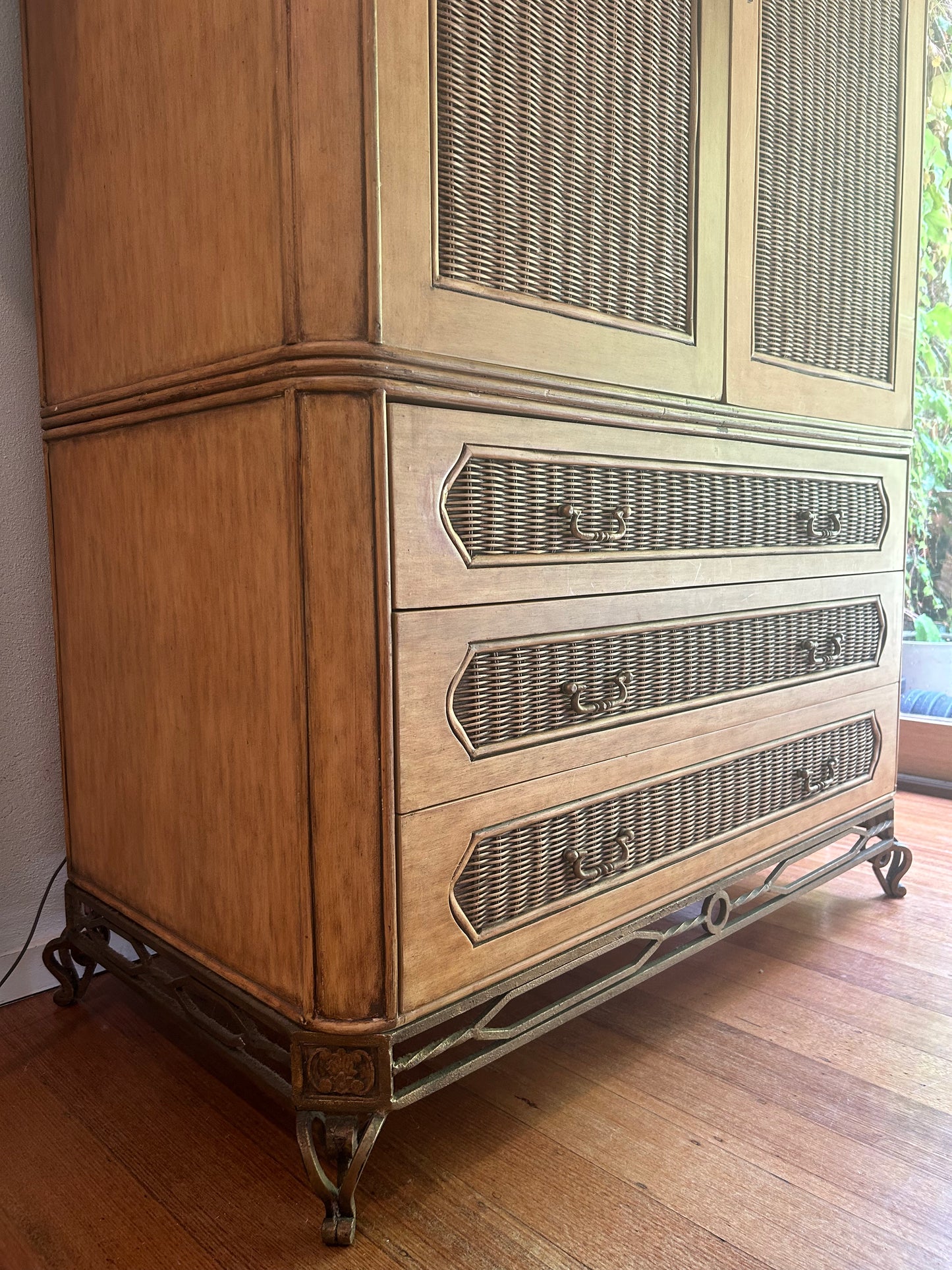 - Timber & Wicker Armoire