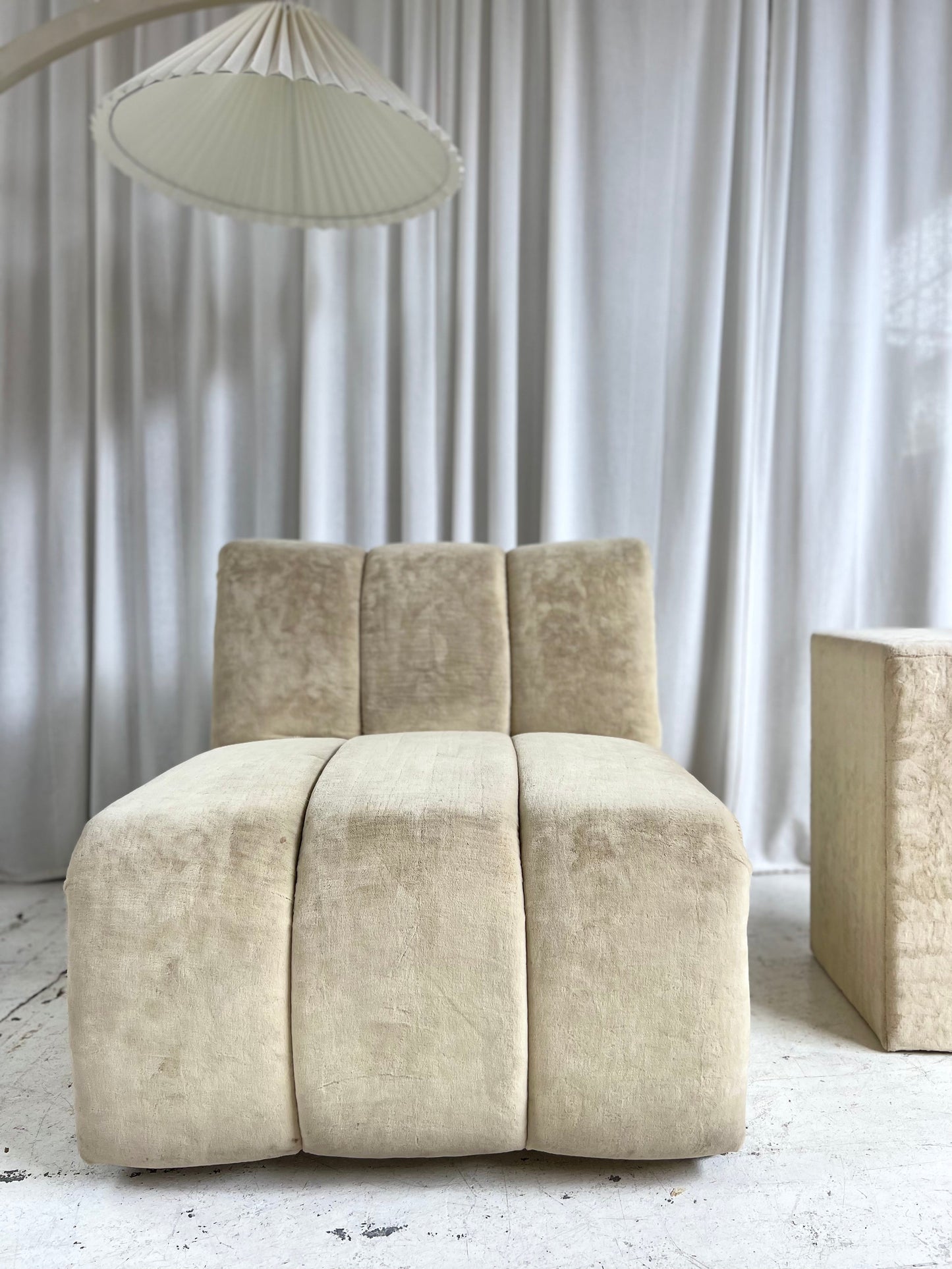 - Soft Cream Curved Modular Sofa Set