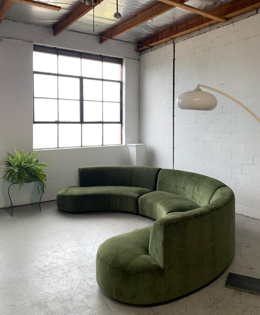 Bespoke Velvet Modular in Deep Botanical Green