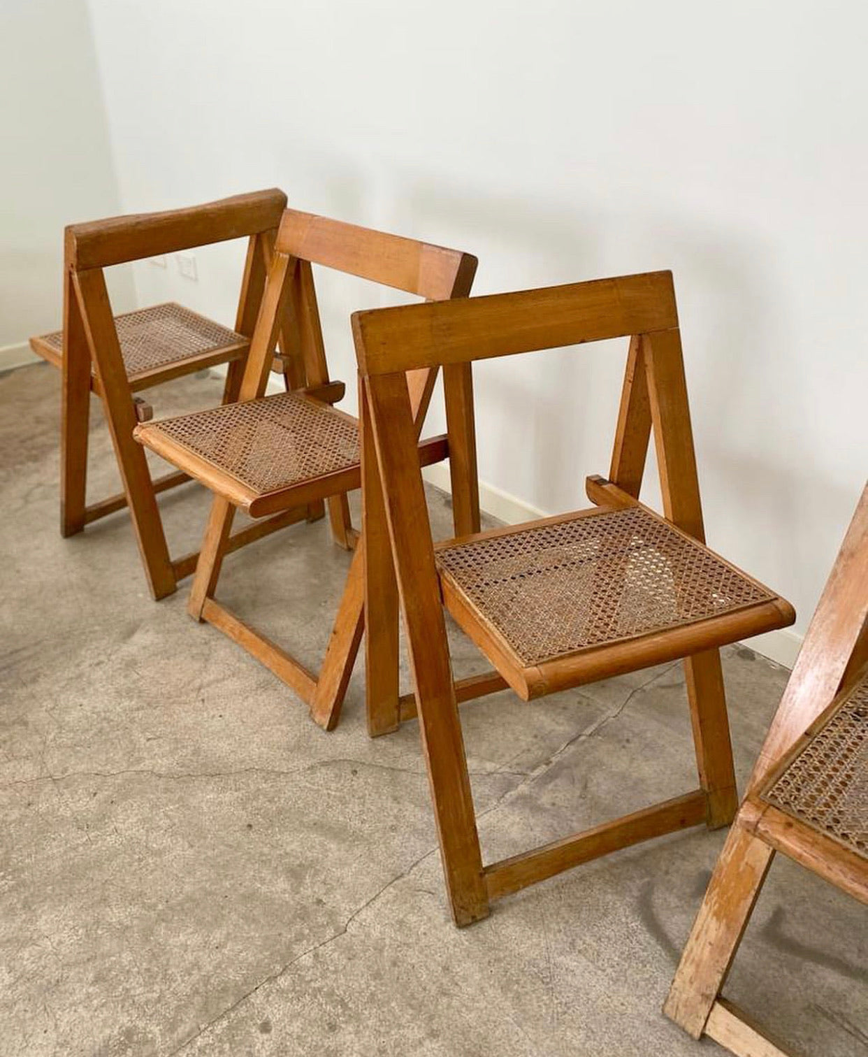 Mid Century Italian Aldo Jacober and Pierangela d’aniello Folding Chairs