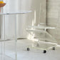 Octagonal Carrara Marble & Lucite Table
