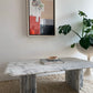 Vintage Carrara Marble Coffee Table with Sculptural Base