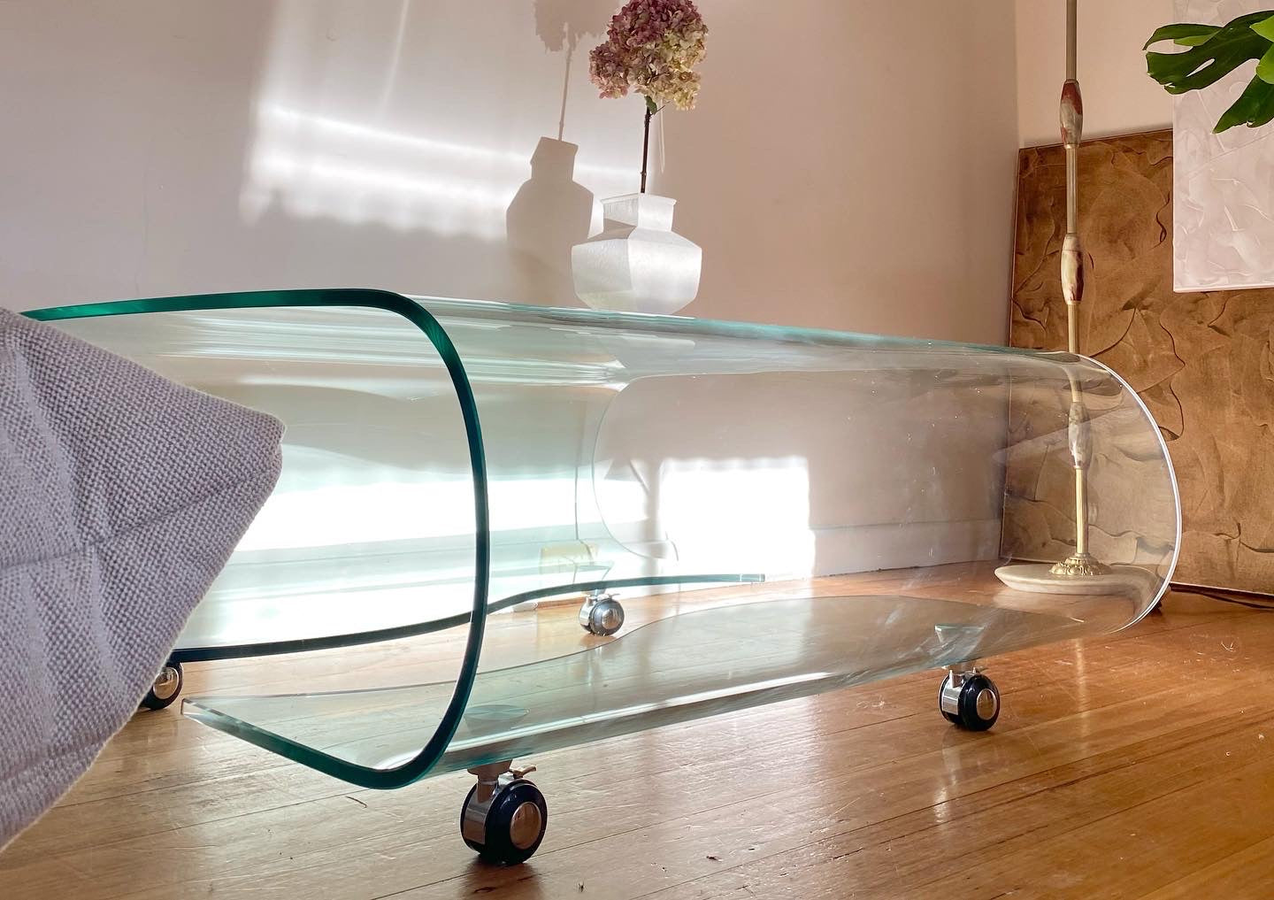Curvy Glass Coffee Table