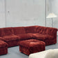 Vintage Velvet Modular Sofa - Seven Piece Set