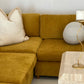 Large Yellow Velvet Vintage Modular Sofa