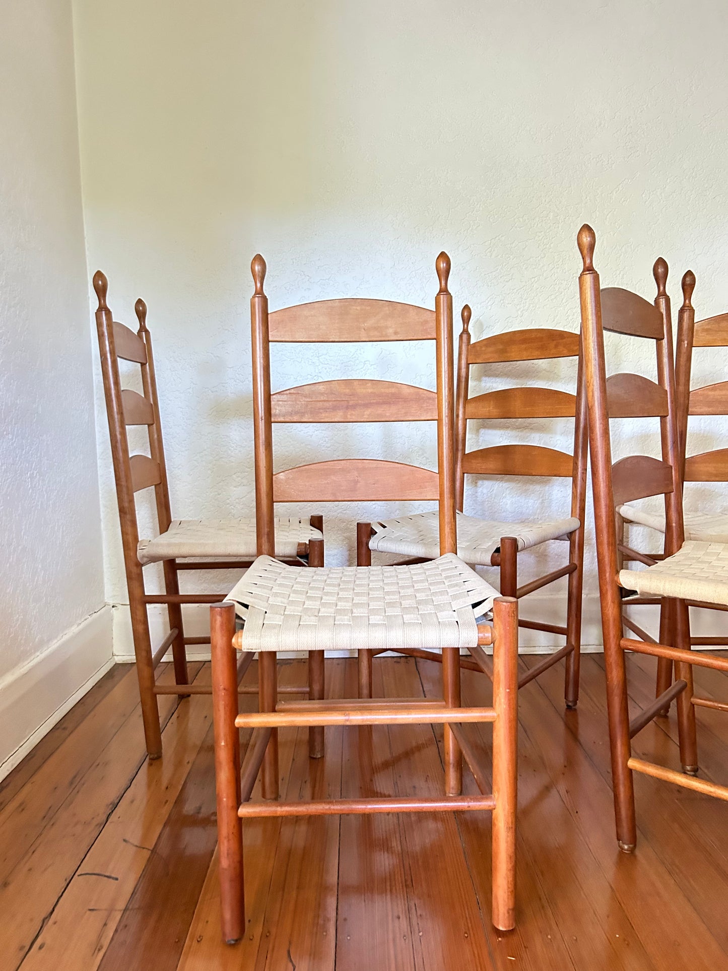 Shaker Style Ladderback Chairs - Six Available