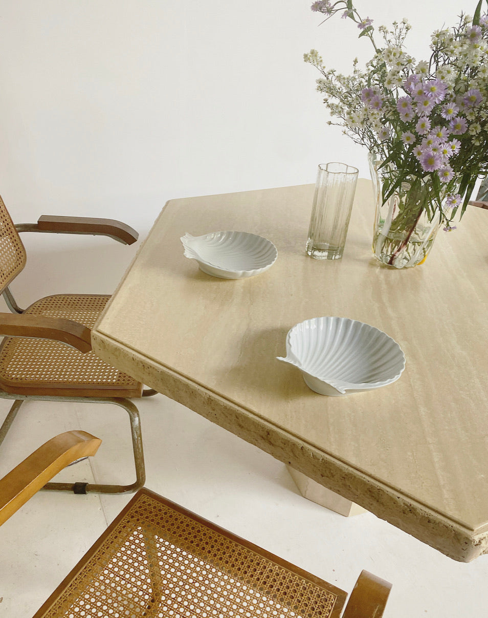 Italian Travertine Dining Table