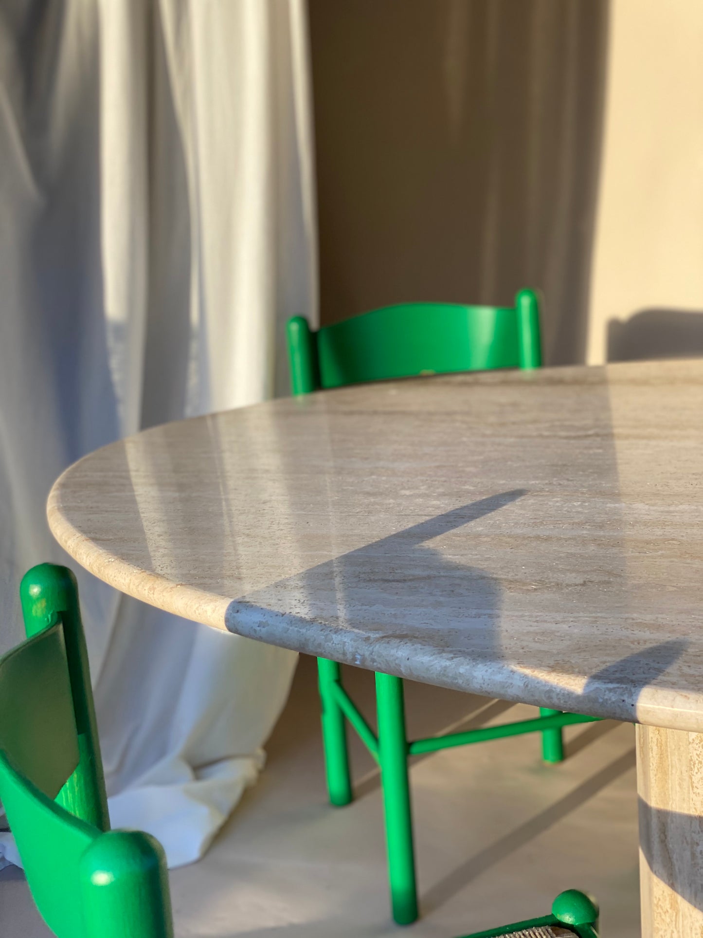 Italian Travertine Dining Table