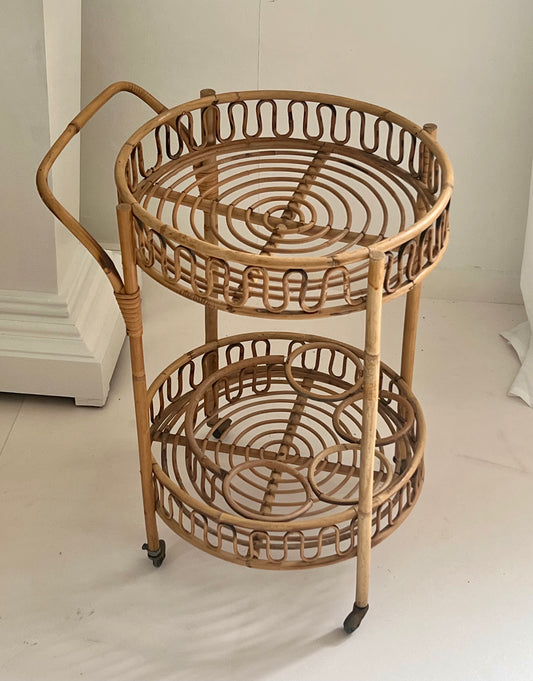 - 1960s Italian Bamboo Bar Cart