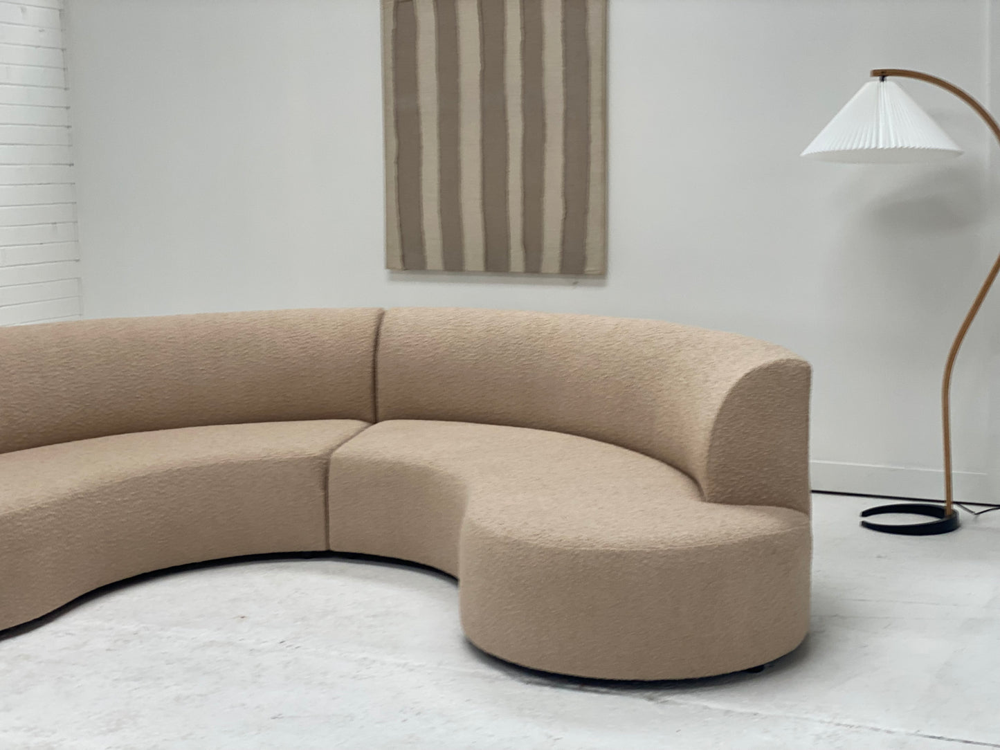 Curved Boucle Modular Sofa