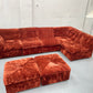 Vintage Velvet Modular Sofa - Seven Piece Set