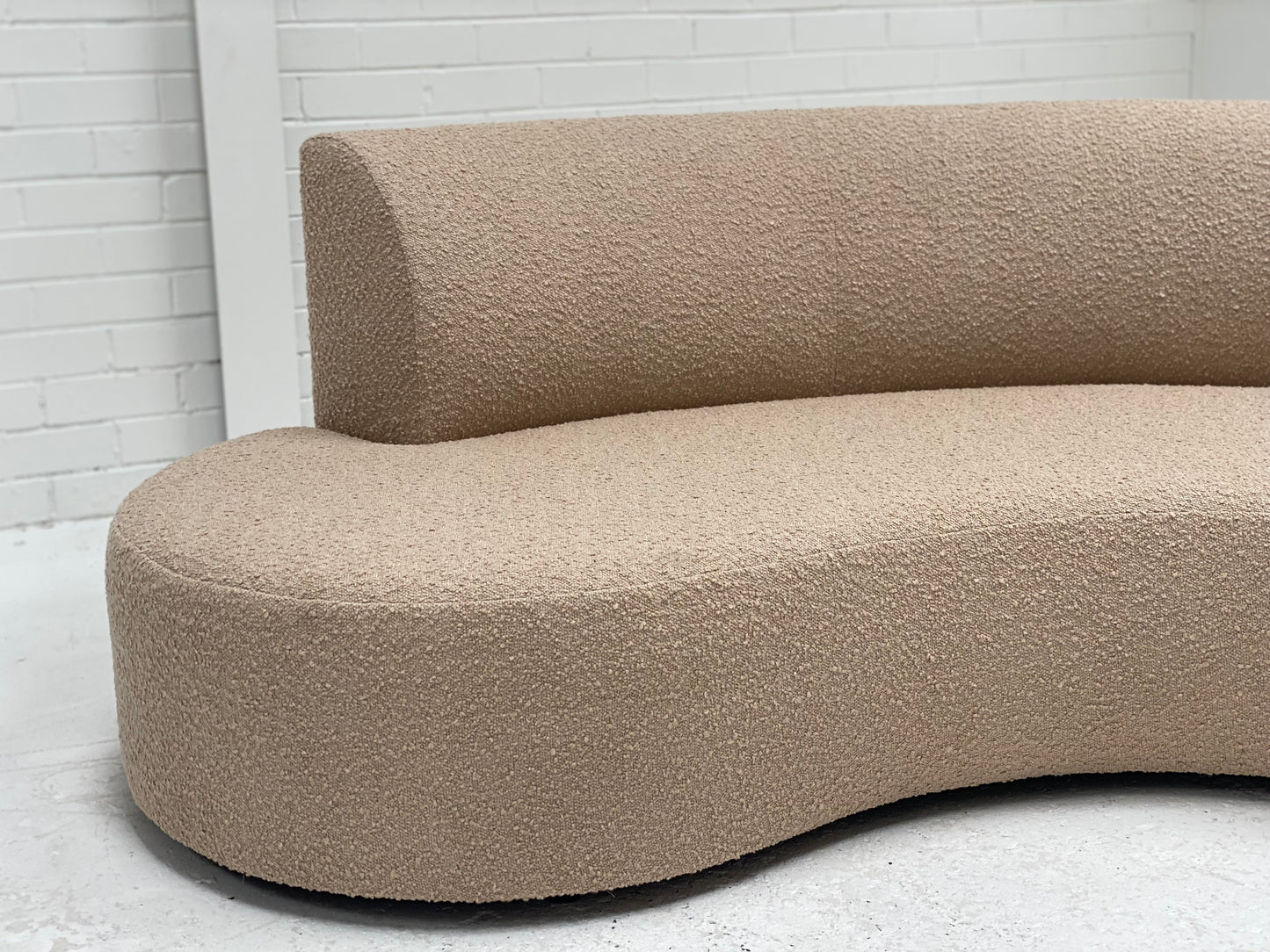 Curved Boucle Modular Sofa