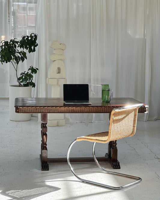 - 1930s Carved Wood Table