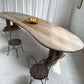 Custom Large Wooden Curved Table