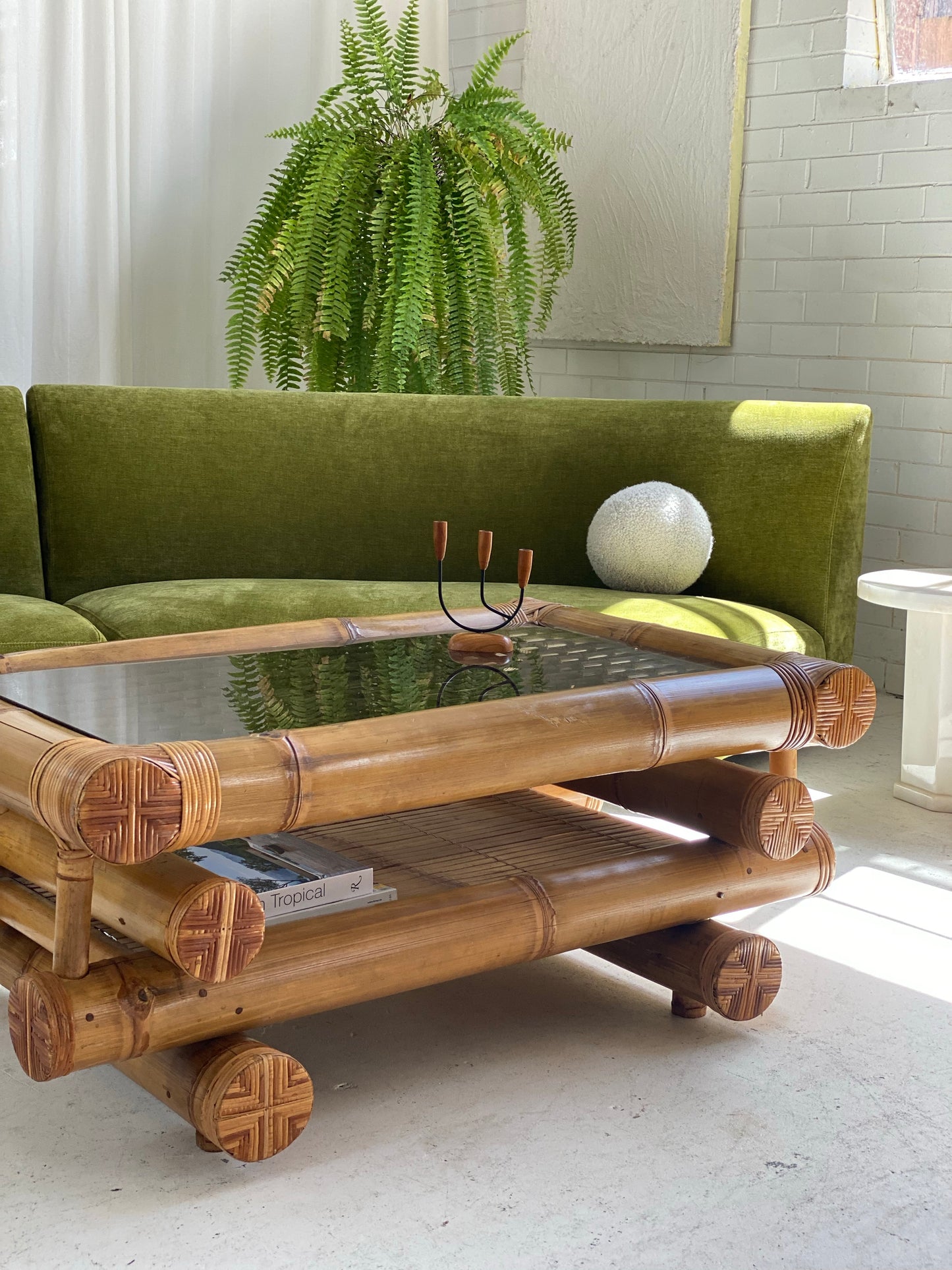 Bespoke Olive Curved Modular Sofa