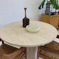 Vintage Unfilled Travertine Dining Table