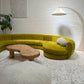 - Bespoke Large Chartreuse Velvet Curved Modular Sofa