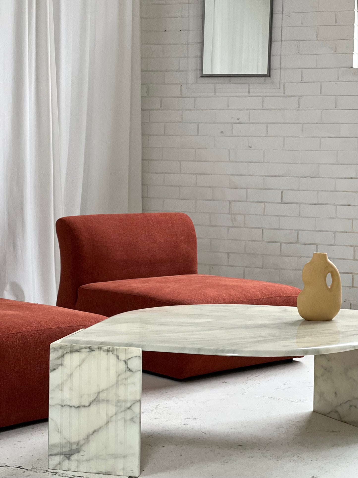 Vintage Marble Tear Drop Coffee Table