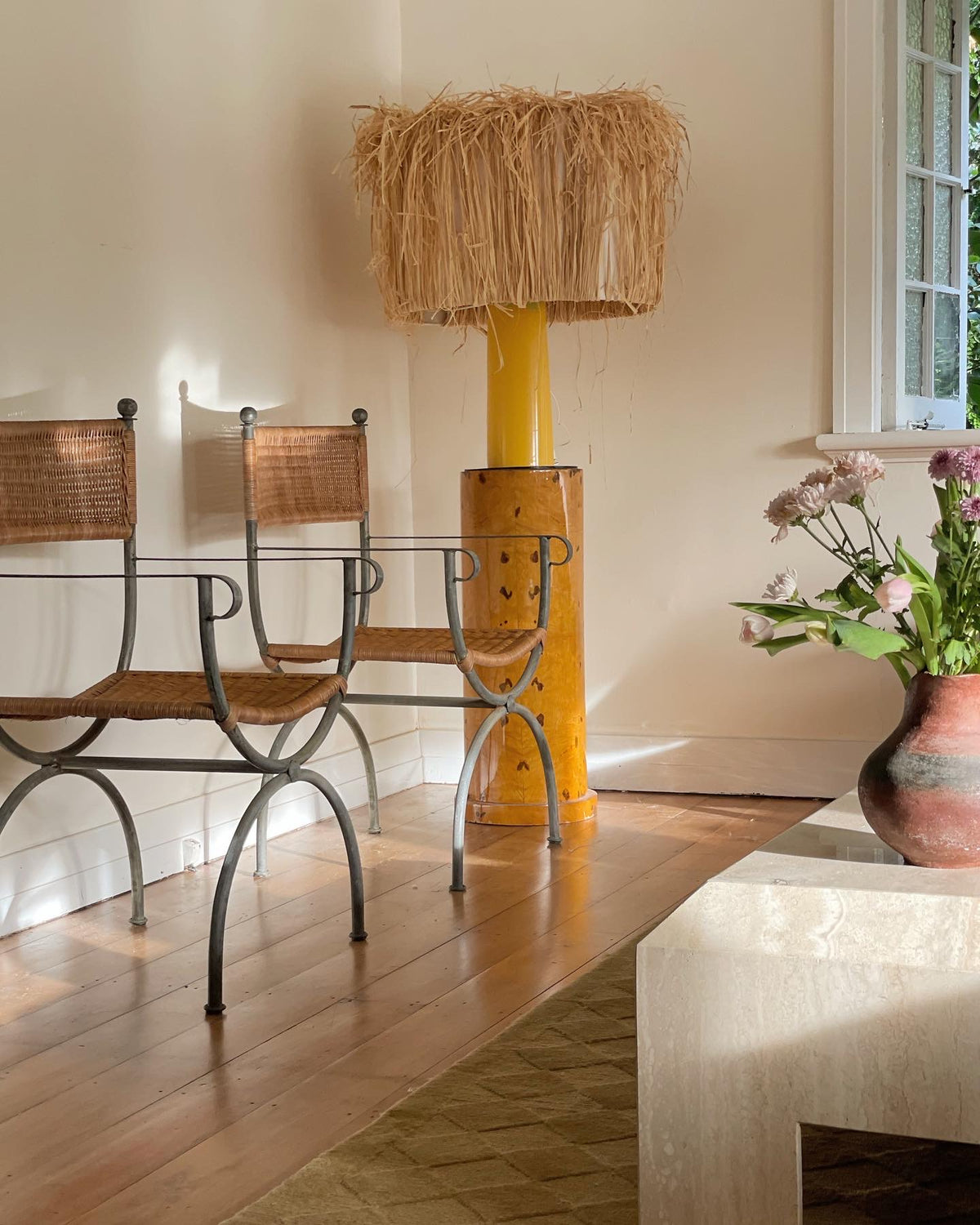 Vintage Iron And Cane Dining Chairs - Six Available