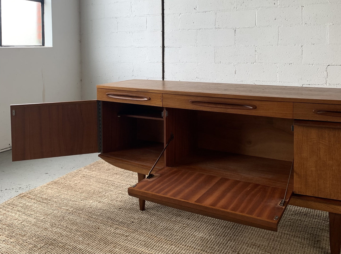 Bow Front Mid Century Sideboard