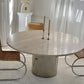 Stunning Large Round Travertine Dining Table