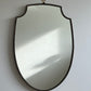 1950s Italian Brass Mirror - Beaded Shield