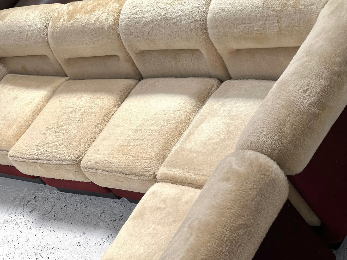 - Vintage VandeRoza Furry Five Piece Modular Sofa - One Set Available