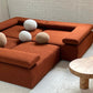 Large Bespoke Rust Boucle Modular Sofa