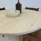 Vintage Unfilled Travertine Dining Table