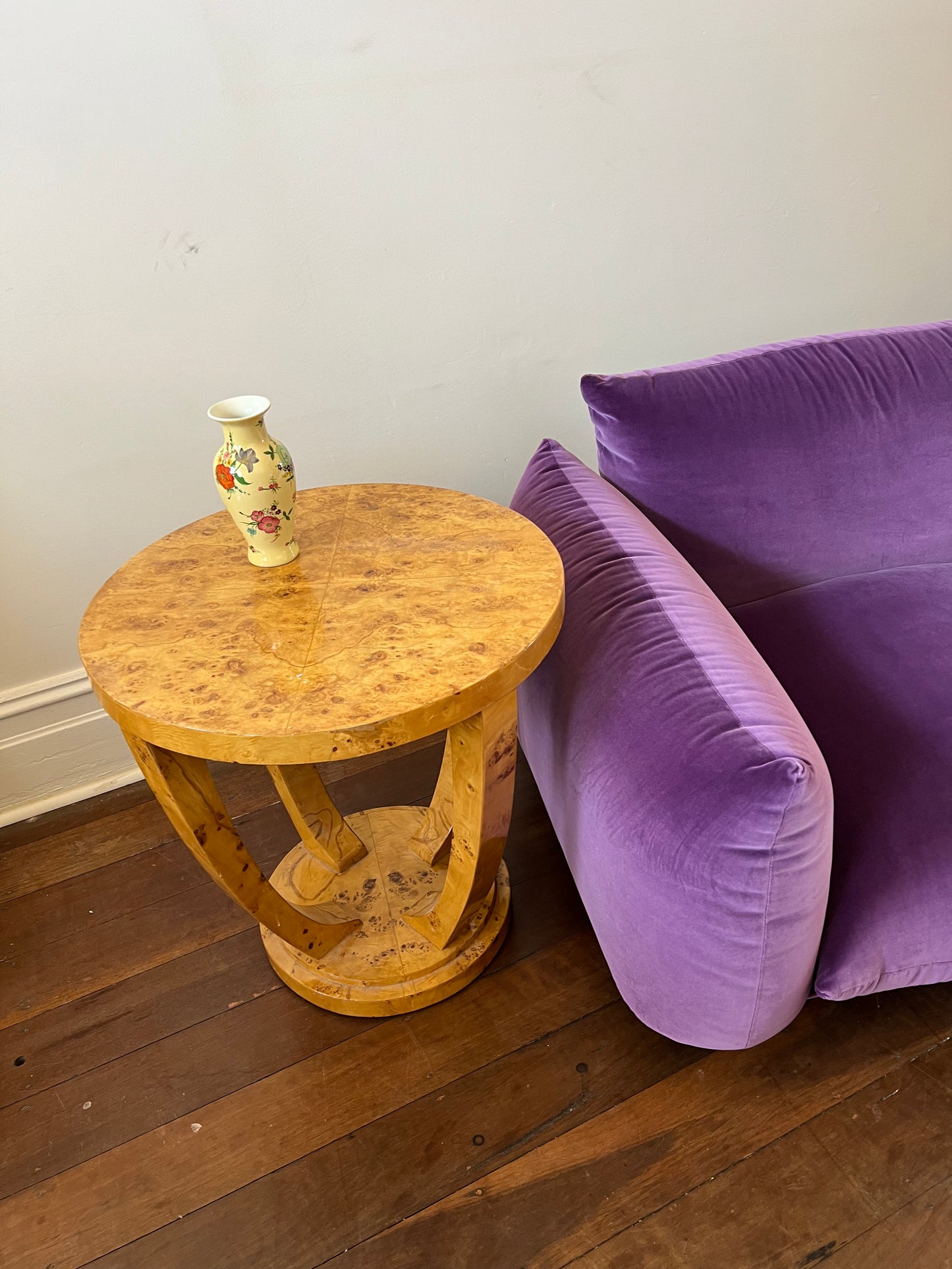 - Vintage Burl Side Table