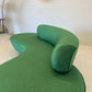 Stunning Green Curved Velvet Sofa