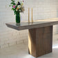 Brutalist Travertine Hall table
