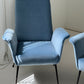 1960s Italian Winged Armchair, Fully Refurbished - Two Available