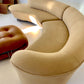 Sculptural Curved Sofa and Ottoman