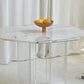 Octagonal Carrara Marble & Lucite Table