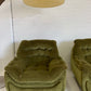 Vintage Green Velvet Armchairs