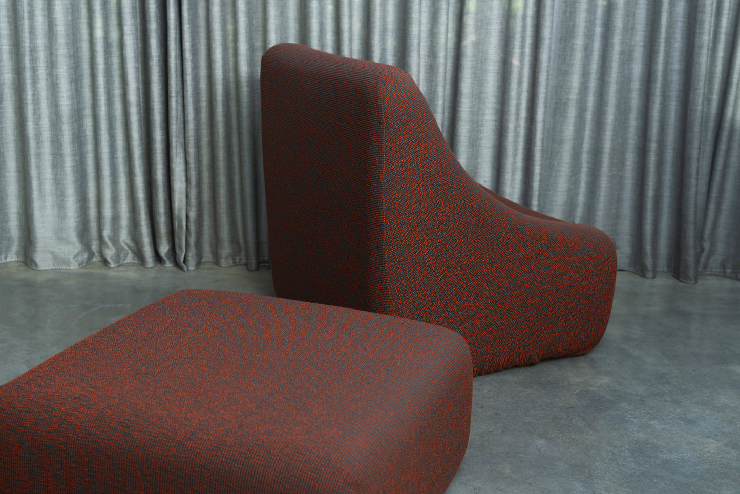 Featherston Numero Lounge Chair with Ottoman