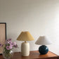 Swirl Lolly Lamp with Cream Pleated Shade