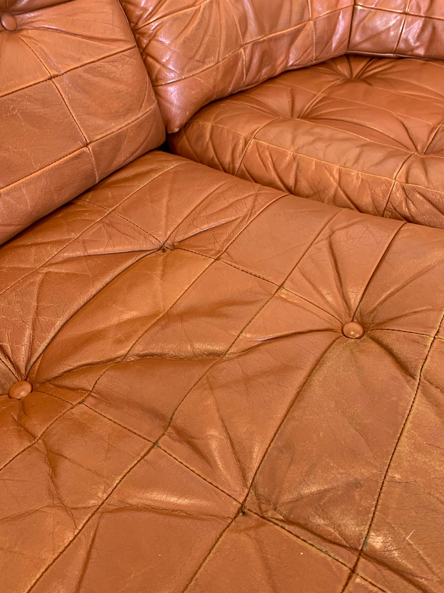 Vintage Leather Modular Sofa