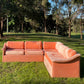 1970s Peach Velvet Louge