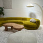 - Bespoke Large Chartreuse Velvet Curved Modular Sofa