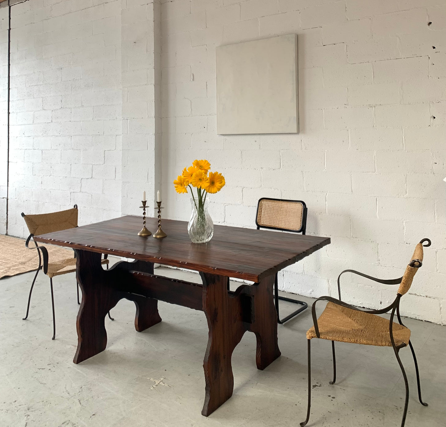 Hand Carved Spanish-Style Dining Table