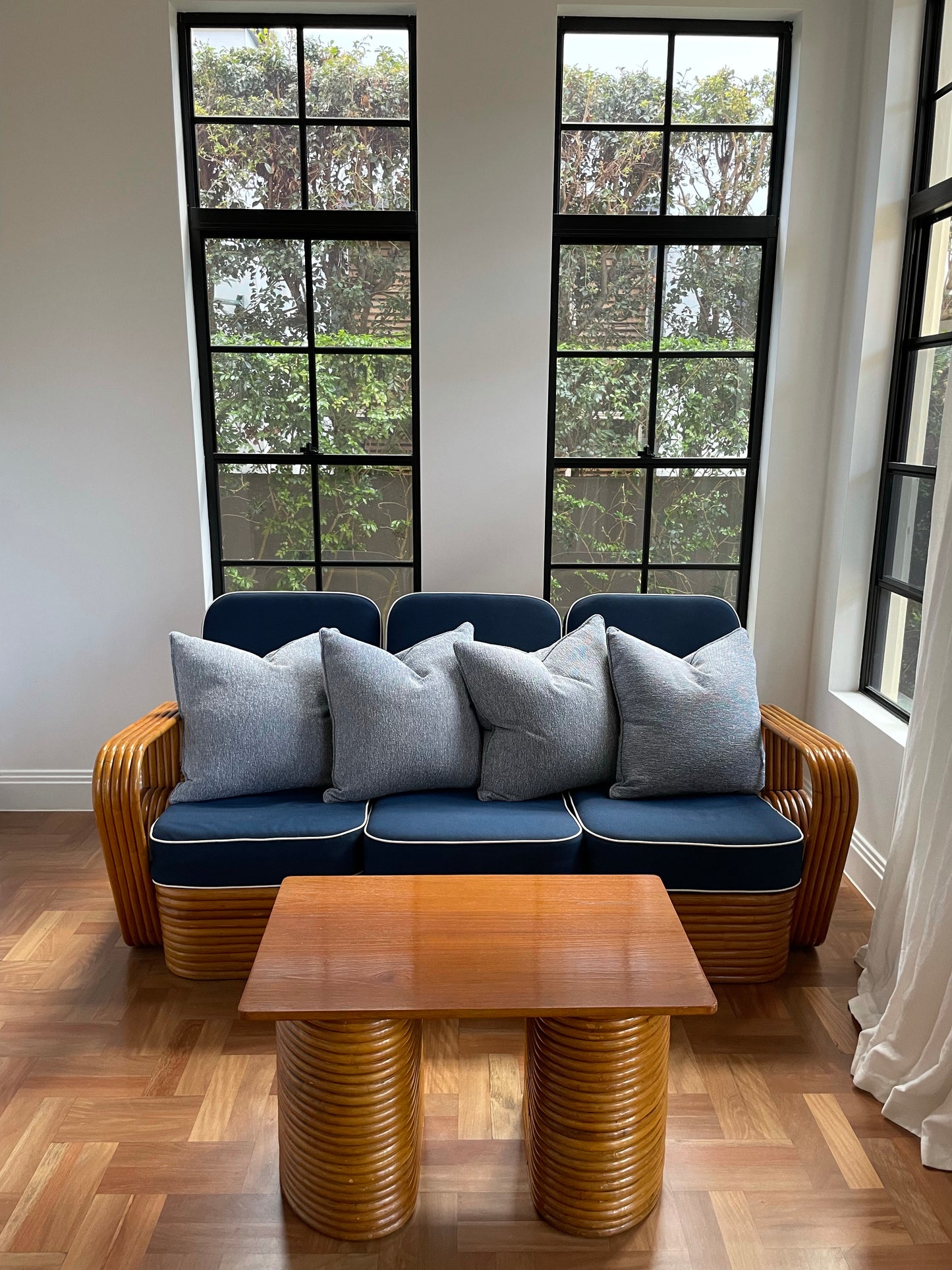 1950s Tropical Deco Pretzel Sofa