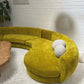 - Bespoke Large Chartreuse Velvet Curved Modular Sofa